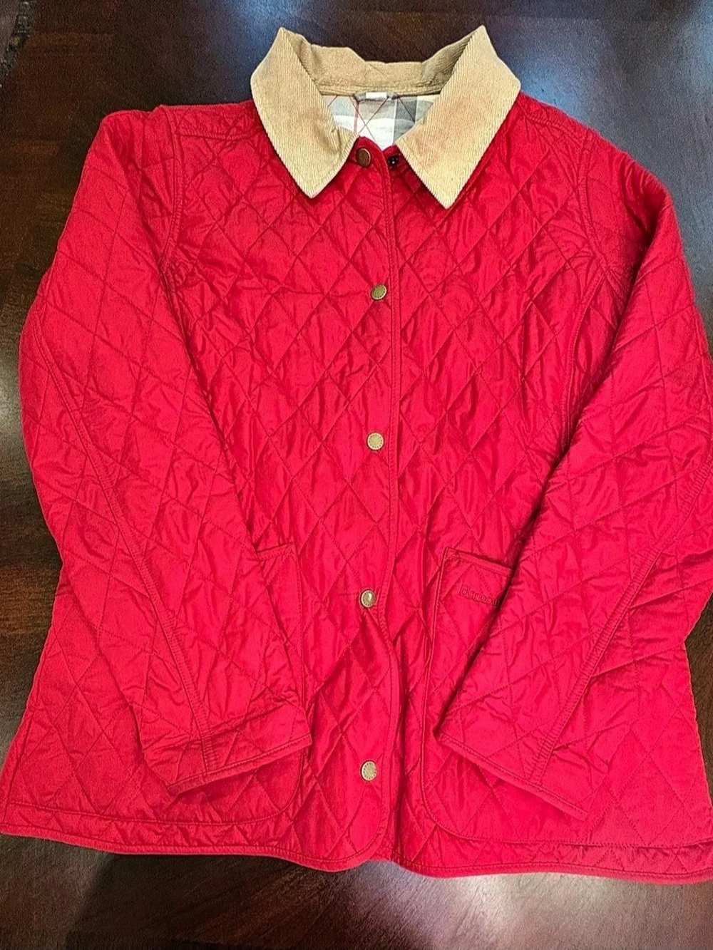 Barbour Quilted Jacket in Pink Size 14